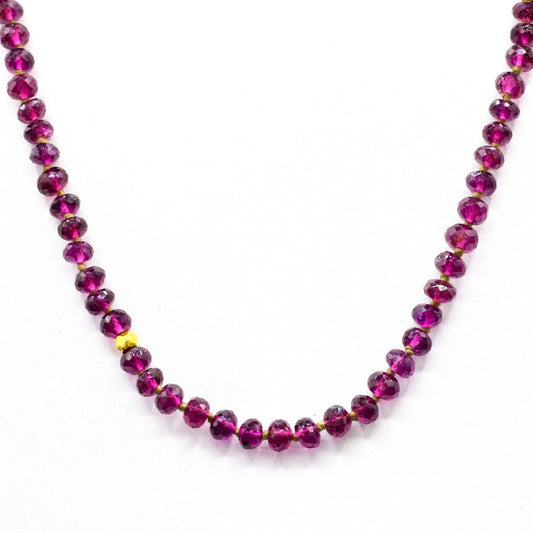 Lena Skadegard Jewelry | Garnet + Iolite 14k Gold Bead Necklace | Firecracker