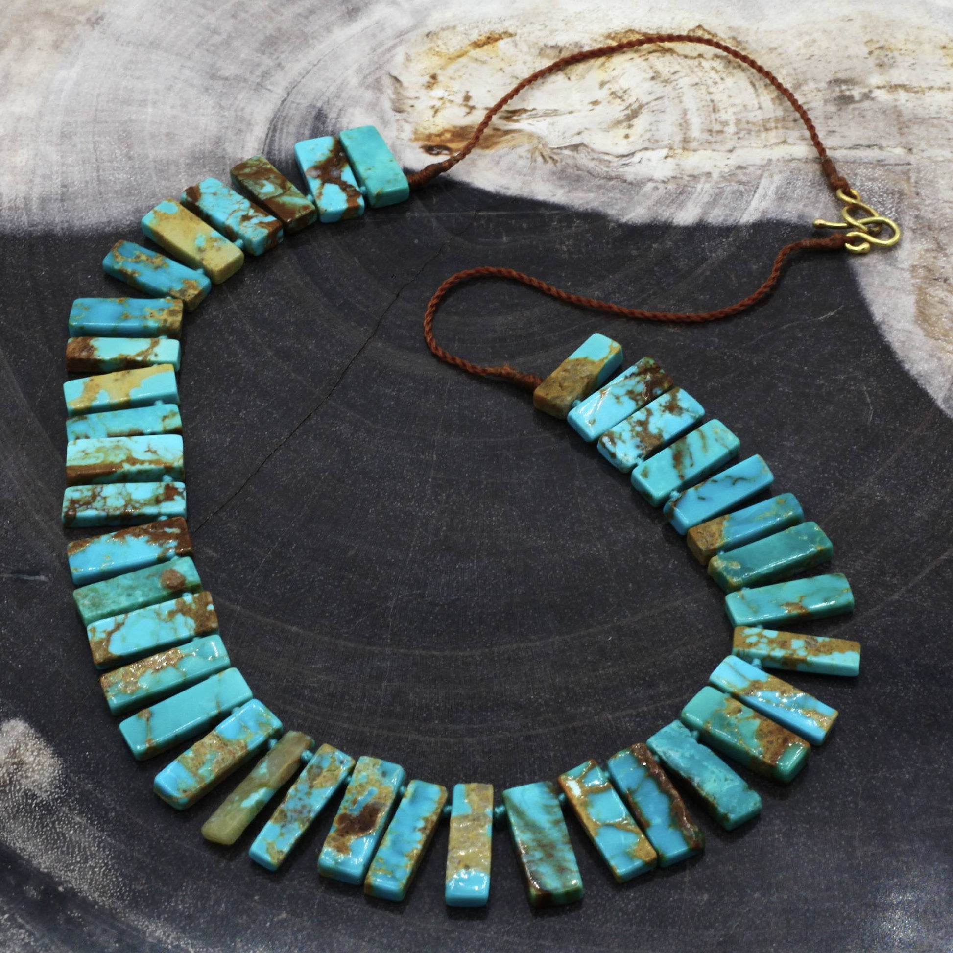 Lena Skadegard Jewels | Turquoise + 9k Gold Cleopatra Necklace | Firecracker