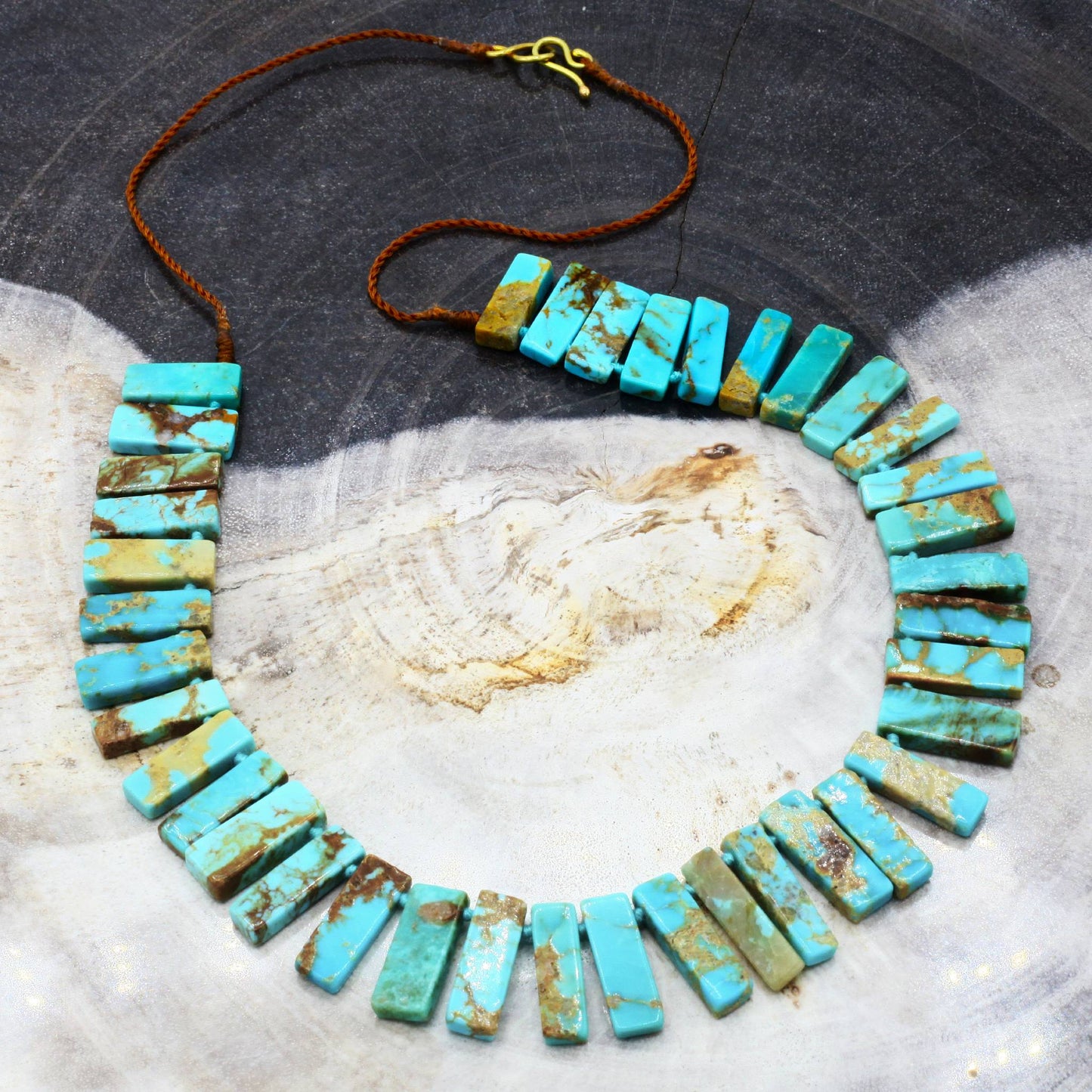 Lena Skadegard Jewels | Turquoise + 9k Gold Cleopatra Necklace | Firecracker