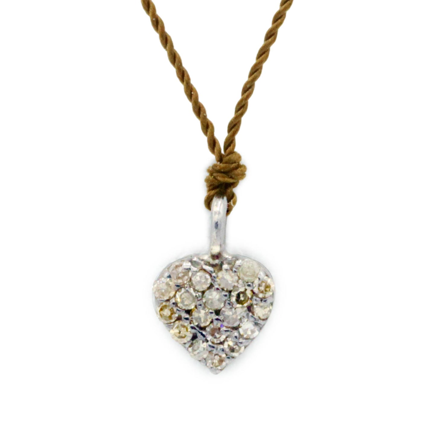 Margaret Solow Jewelry | Pave Diamond "Heart" Pendent Necklace | Firecracker