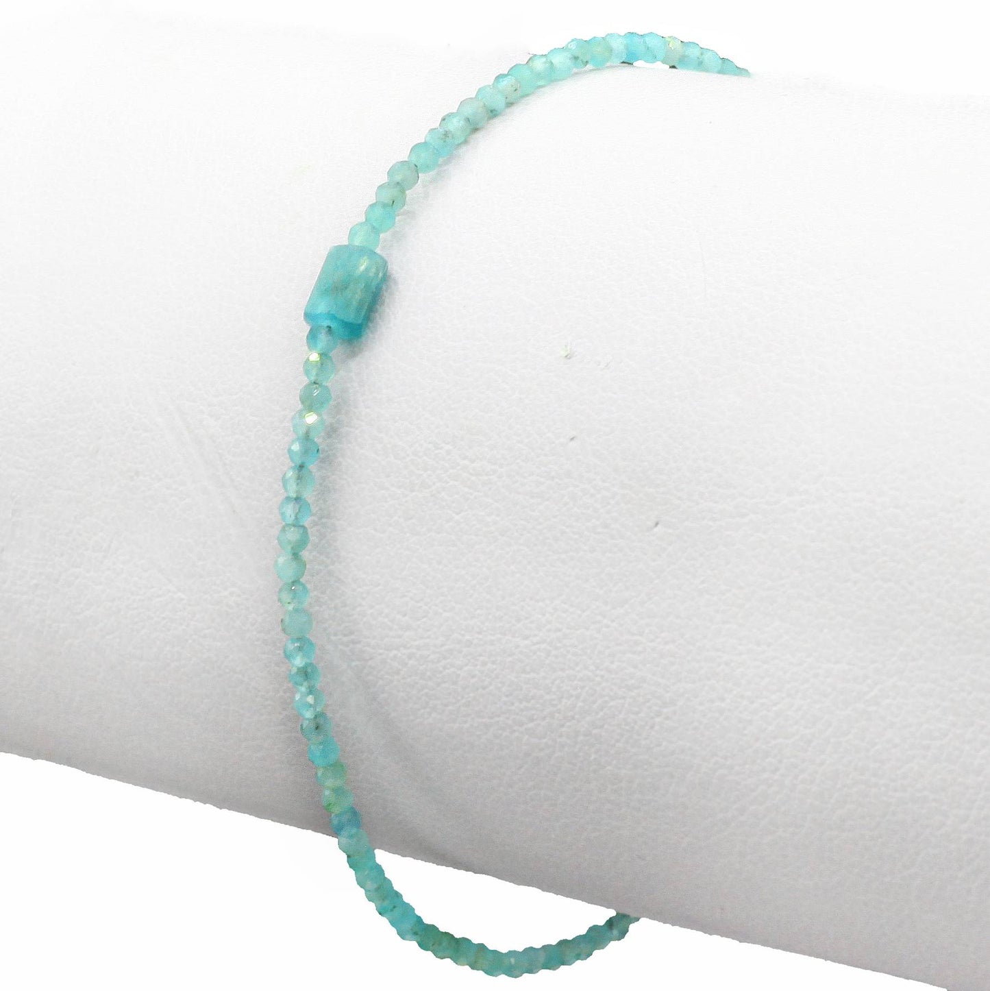 Margaret Solow Jewelry | Emerald + Sterling Silver Beaded Bracelet | Firecracker