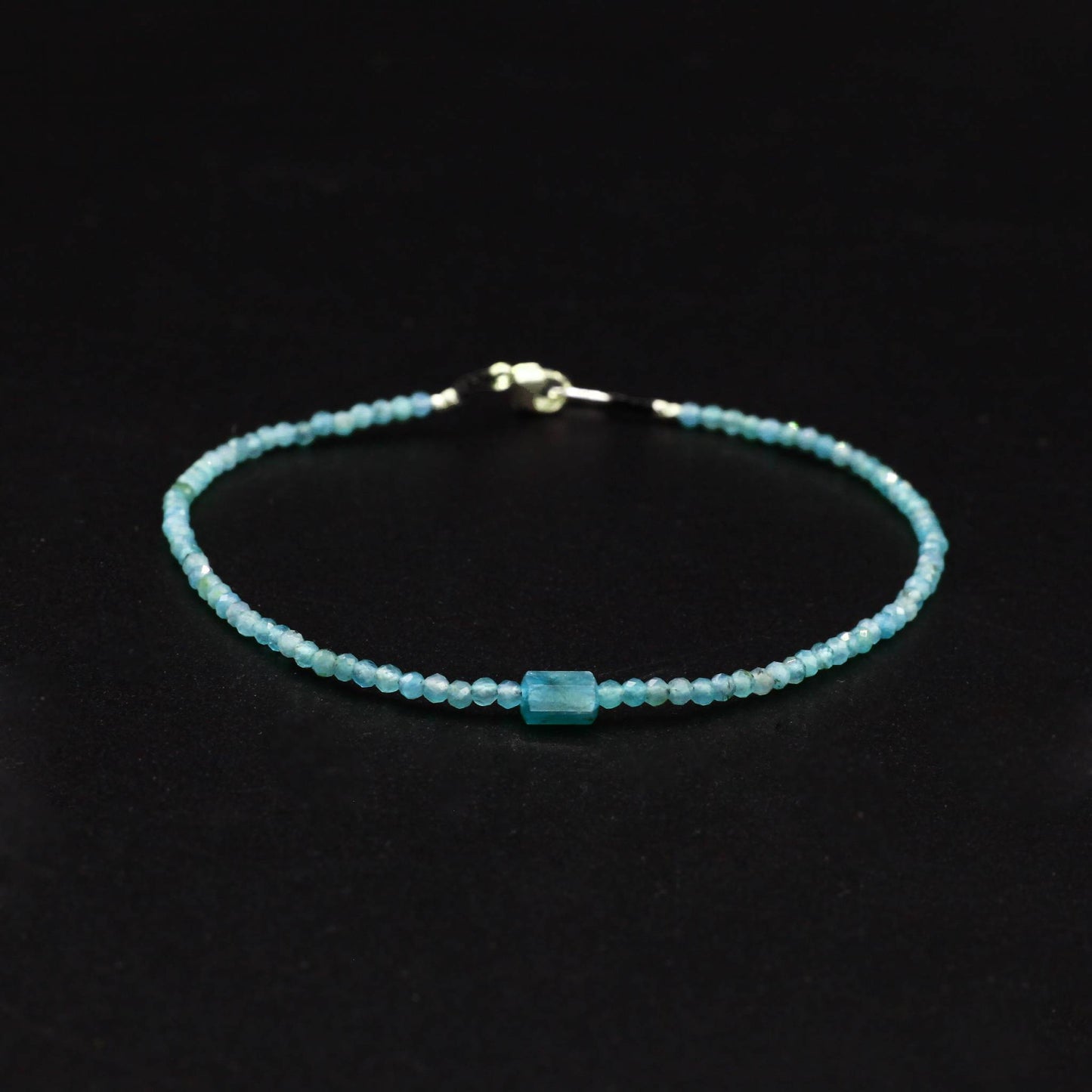 Margaret Solow Jewelry | Emerald + Sterling Silver Beaded Bracelet | Firecracker