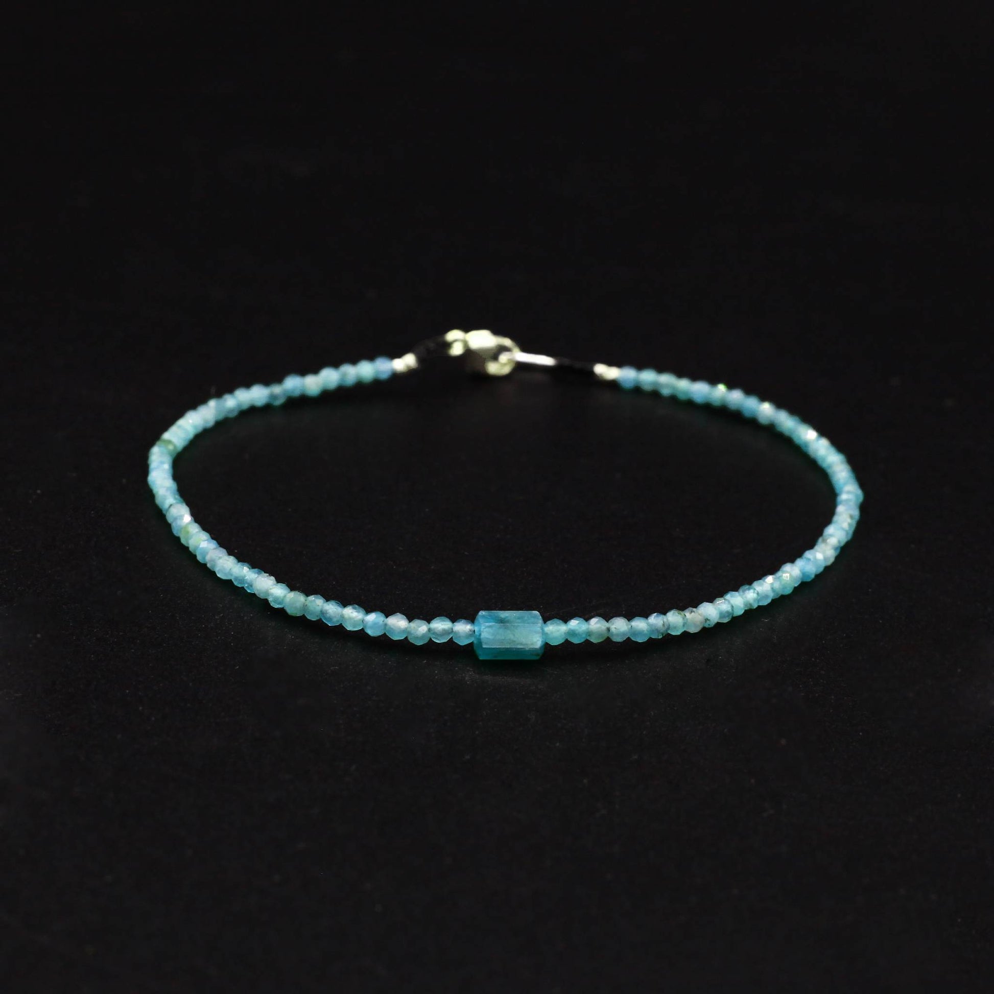 Margaret Solow Jewelry | Emerald + Sterling Silver Beaded Bracelet | Firecracker