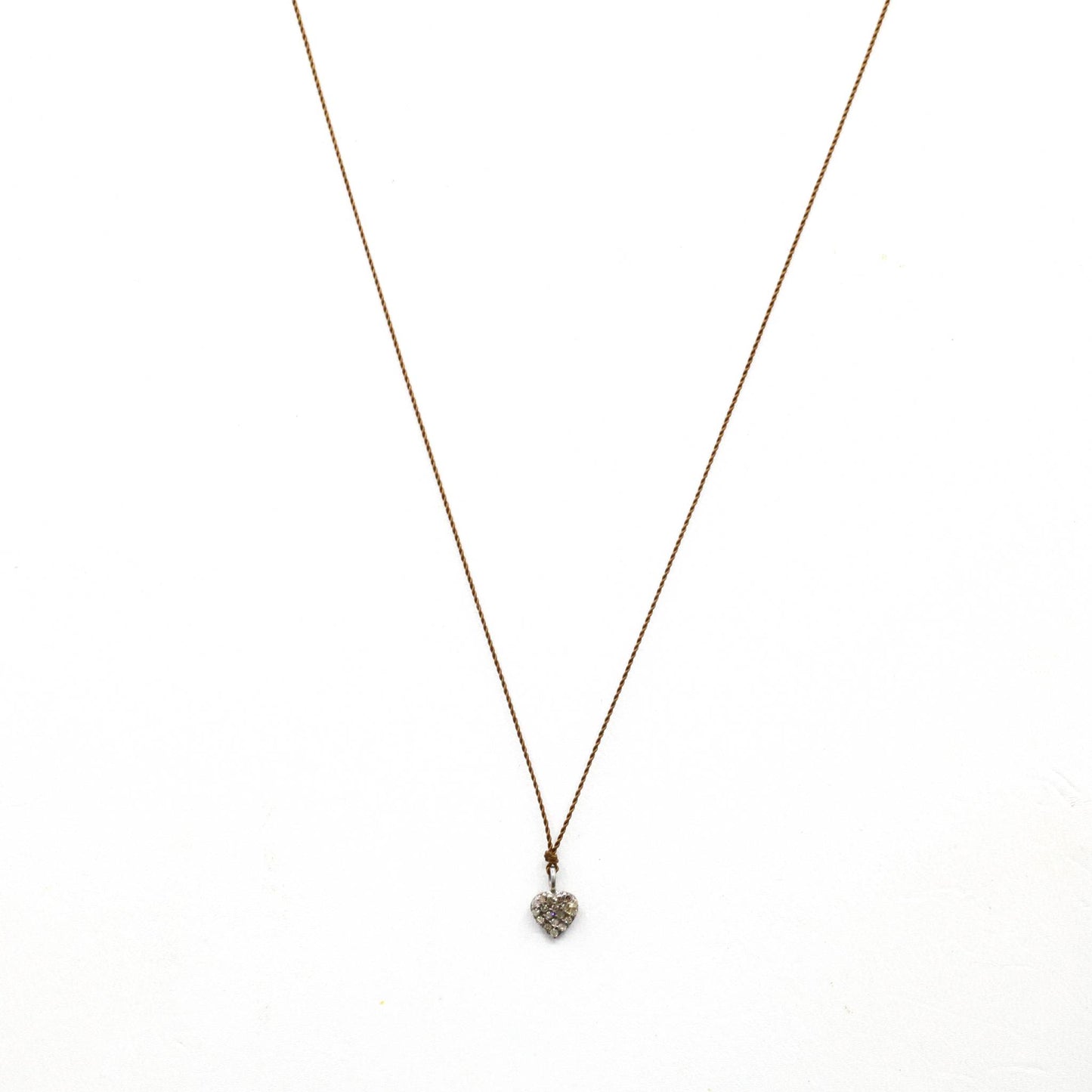 Margaret Solow Jewelry | Pave Diamond "Heart" Pendent Necklace | Firecracker