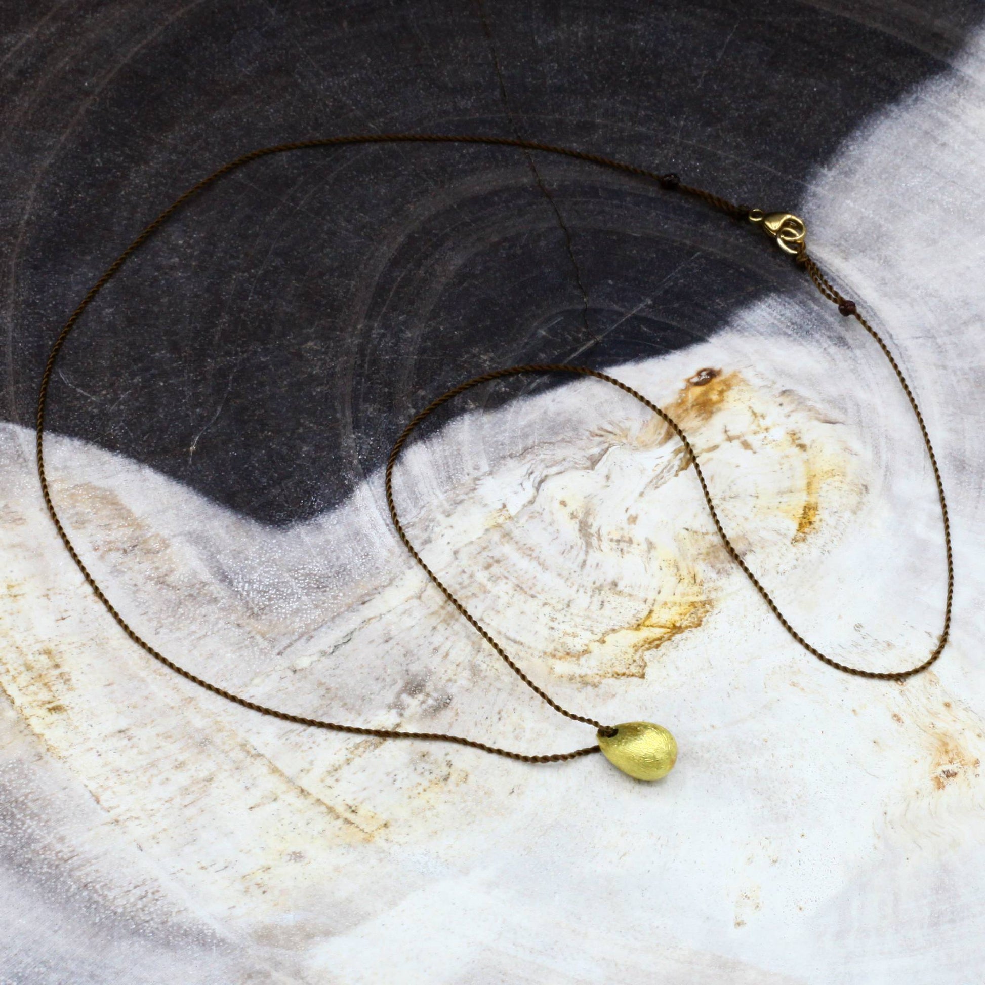 Margaret Solow Jewelry | 18k Gold Drop Necklace | Firecracker