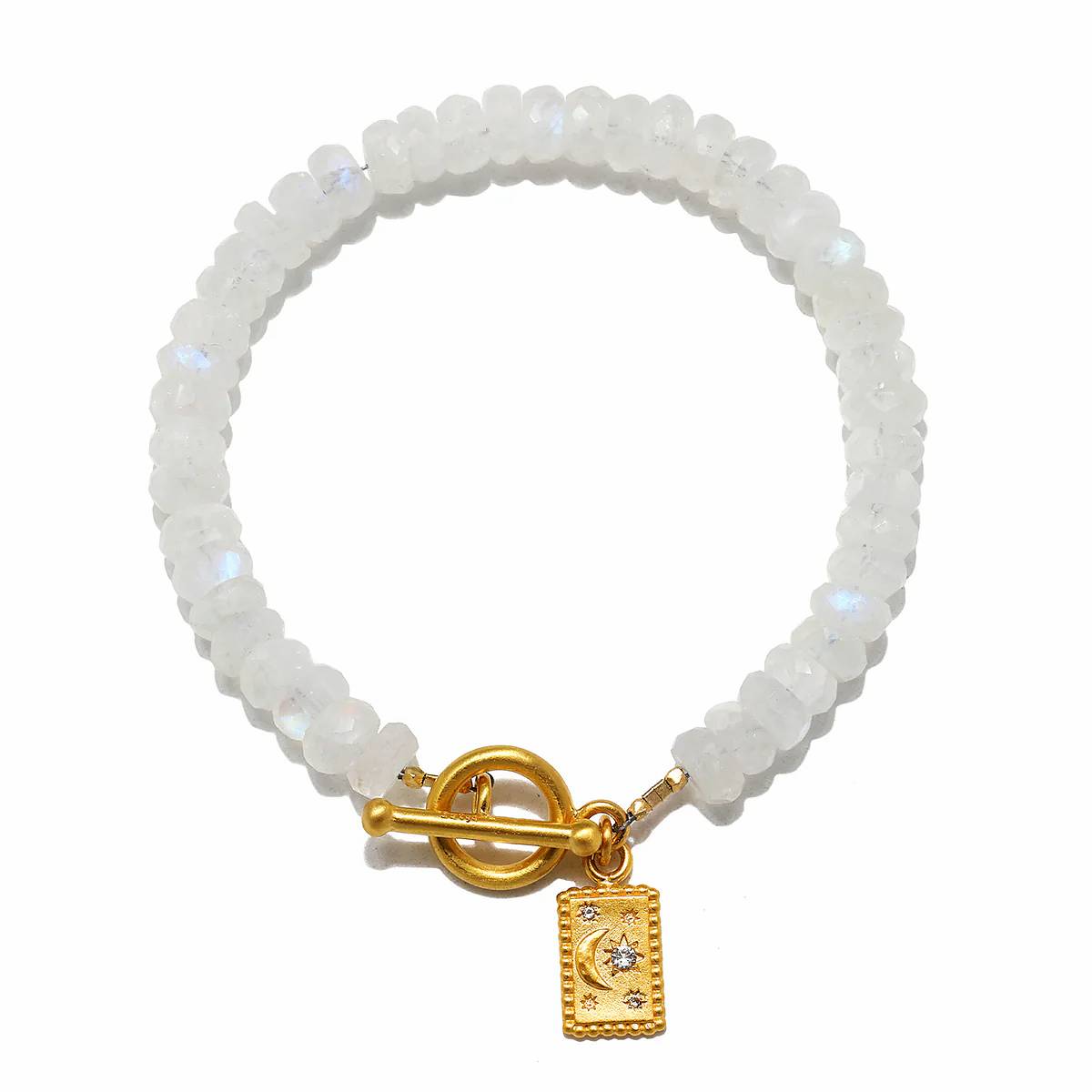 Satya Jewelry | "Divine Knowing" Moonstone Toggle Bracelet | Firecracker