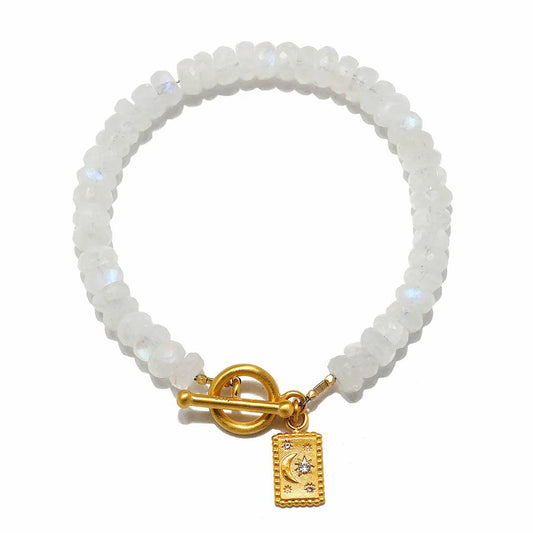 Satya Jewelry | "Divine Knowing" Moonstone Toggle Bracelet | Firecracker