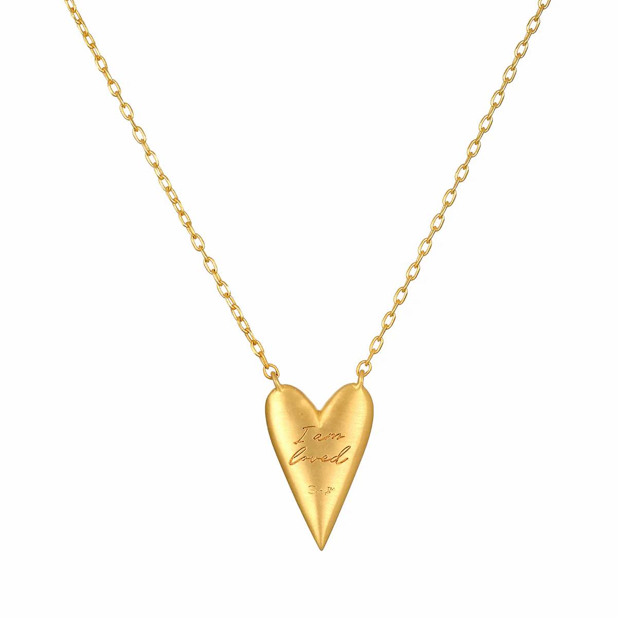 Satya Jewelry | "Infinitely Loved" White Topaz Heart Necklace | Firecracker